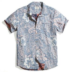 Vintage Hawaiian Print Button Down Large